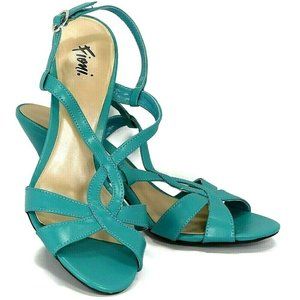 Fioni Women's Sandals 3 in. Heels Teal Green